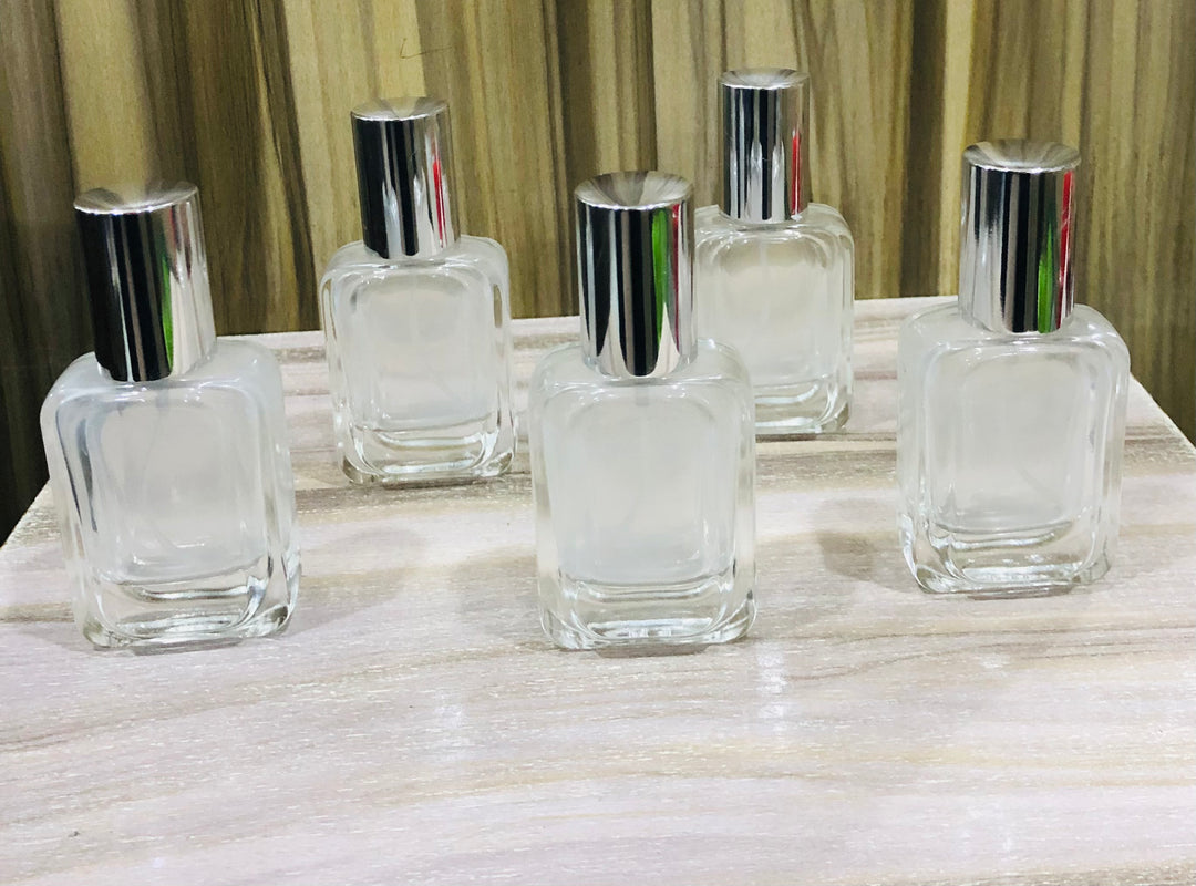 30ML TRANSPARENT CURVED PERFUME BOTTLE
