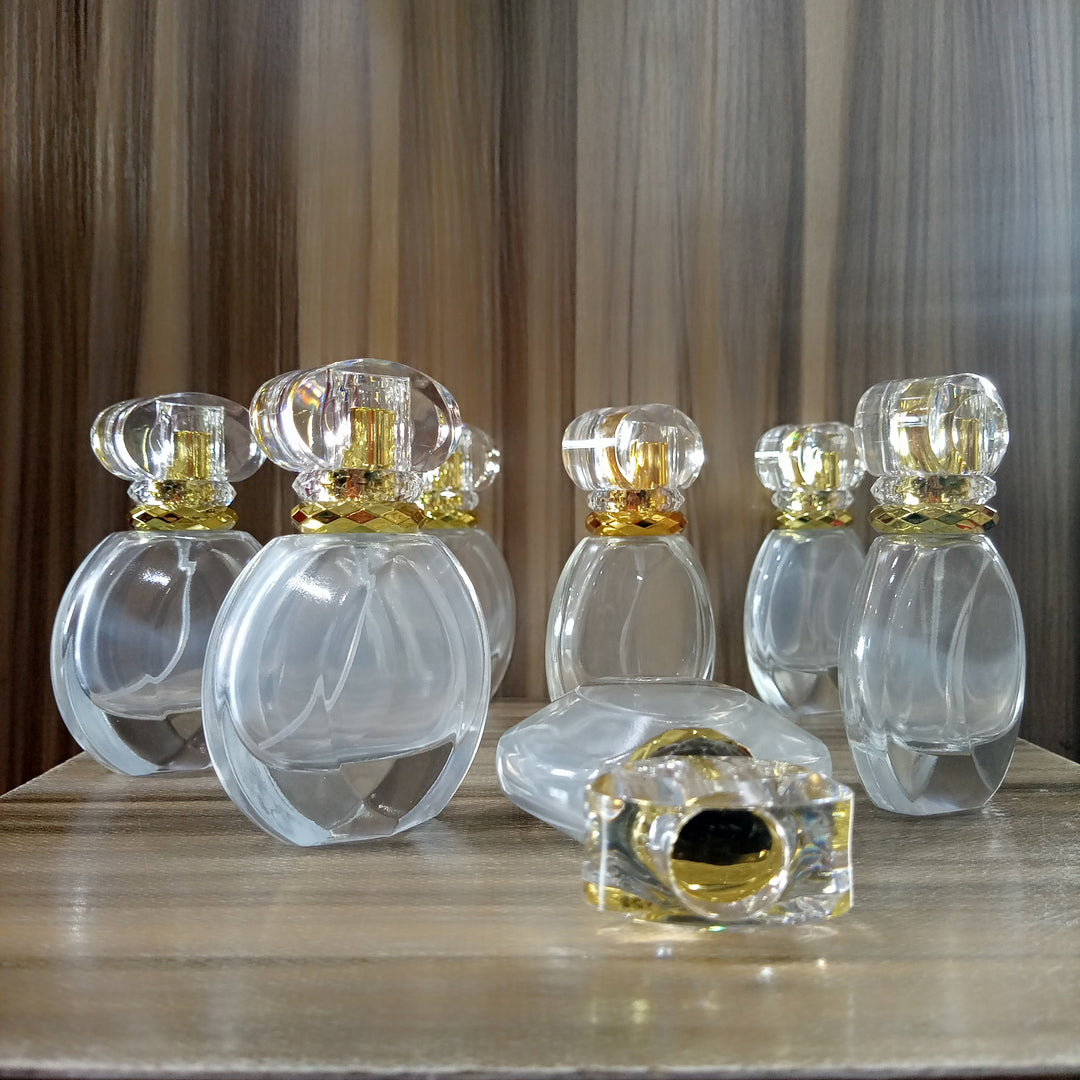 CLEAR CRYSTAL GEM PERFUME BOTTLE