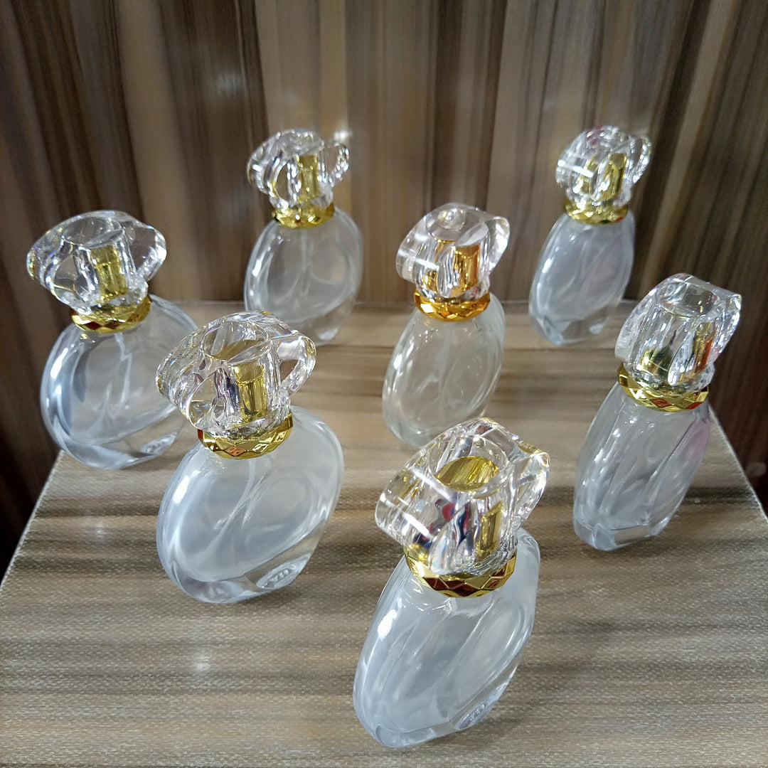 CLEAR CRYSTAL GEM PERFUME BOTTLE