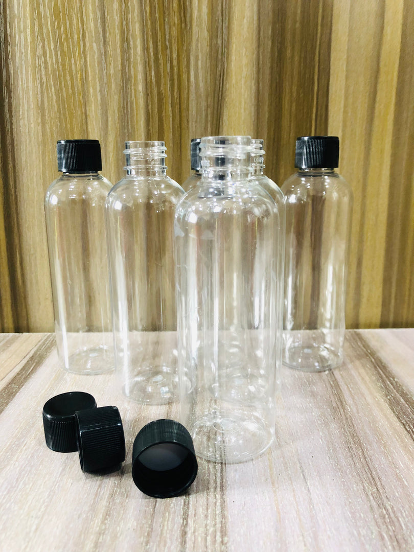 OROBO PENGUIN PLASTIC BOTTLE (100ML) 20MM OPENING (LONG TRANSPARENT)