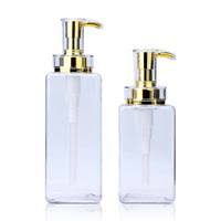 TRANSPARENT 4 CORNER/SHAKARA PUMP LOTION CONTAINER