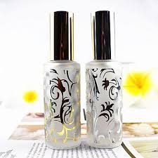 FROSTED FLOWER PERFUME BOTTLE