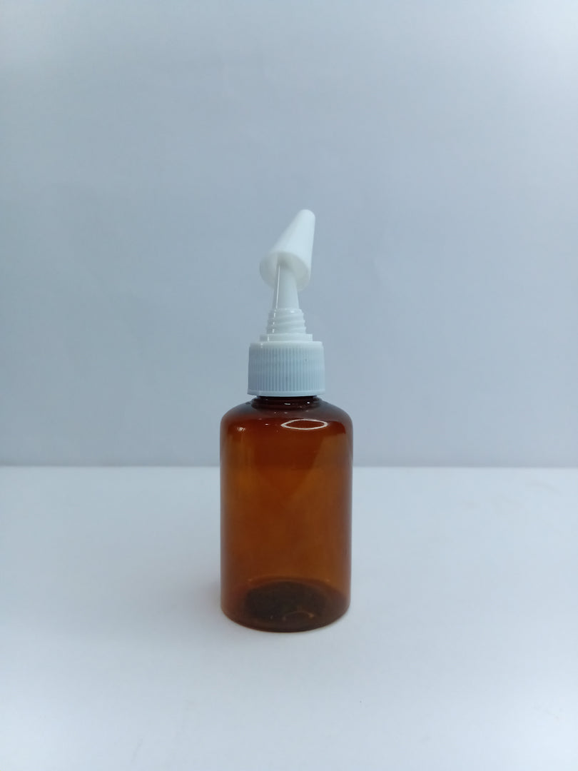 PENGUIN PLASTIC BOTTLE (50ML) 20MM OPENING (AMBER)