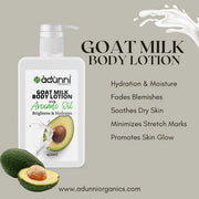 Goat Milk Lotion with Avocado Oil [ADUNNI ORGANICS]