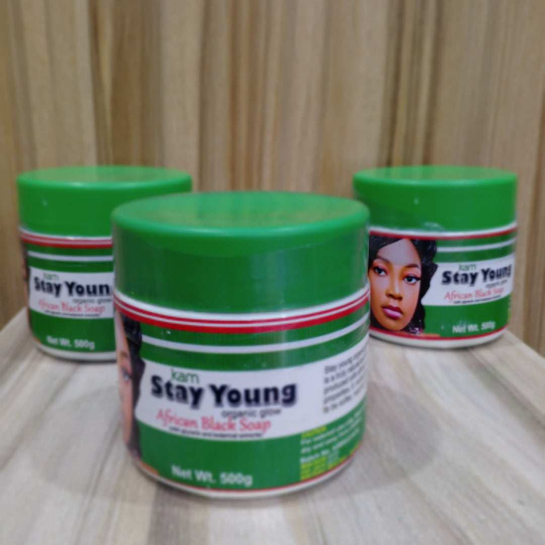 STAY YOUNG AFRICAN BLACK SOAP