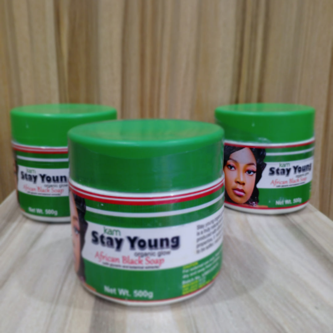 STAY YOUNG AFRICAN BLACK SOAP