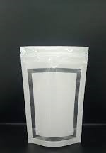 WHITE TRANSPARENT BORDER POUCH