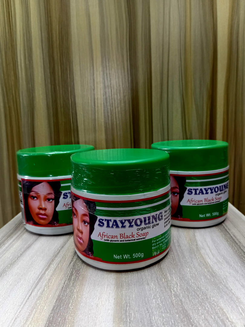 STAY YOUNG AFRICAN BLACK SOAP