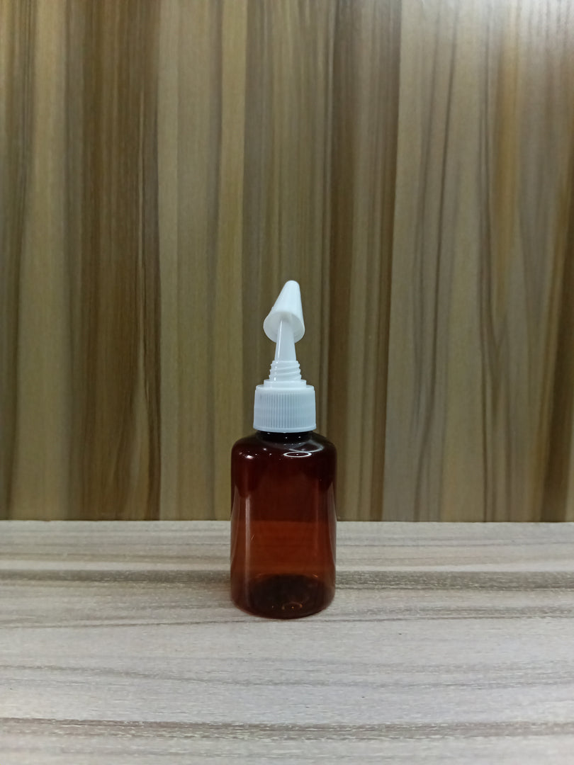 PENGUIN PLASTIC BOTTLE (50ML) 20MM OPENING (AMBER)