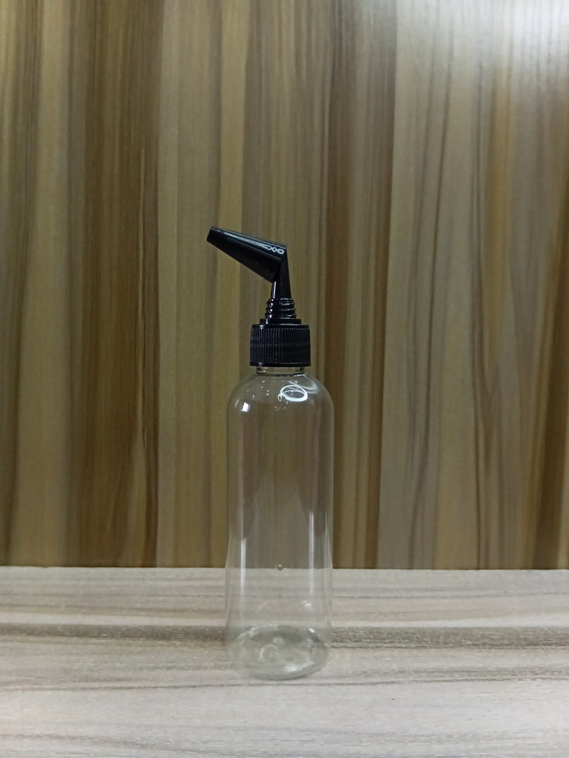 OROBO PENGUIN PLASTIC BOTTLE (100ML) 20MM OPENING (LONG TRANSPARENT)